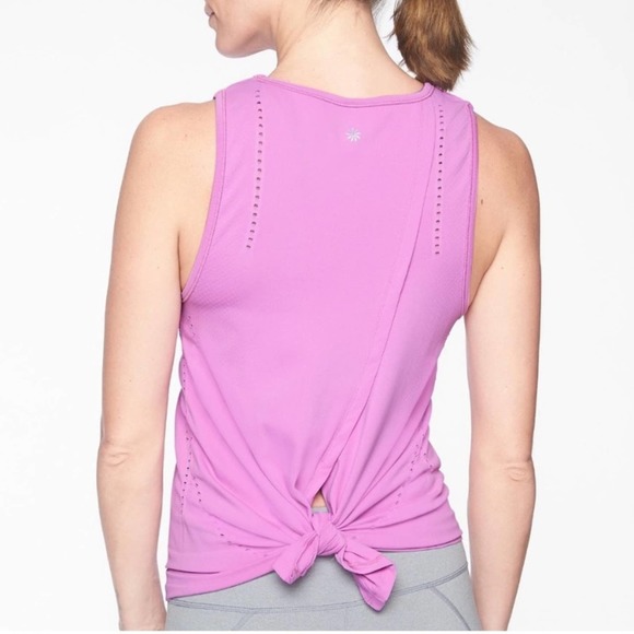 Athleta Tops - ATHLETA Womens Sz XS Foothill Tank Open Back Deep Violet Blush Purple
